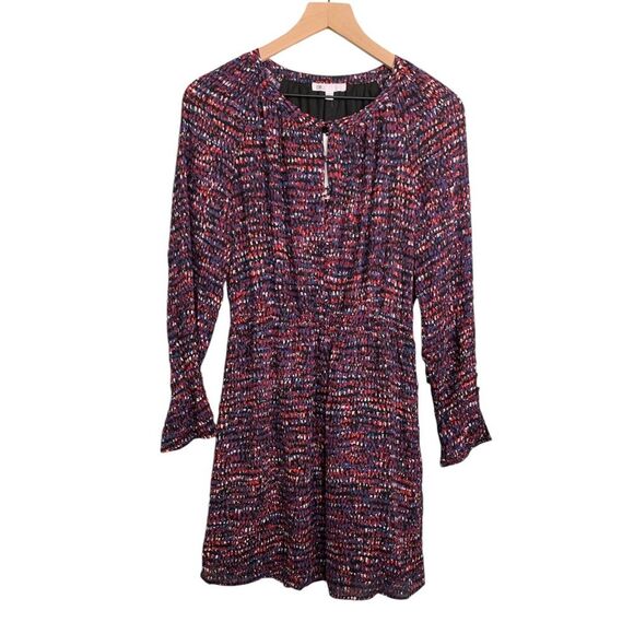 NWT DR2 Daniel Rain multi color long sleeve mini Dress. Size Small - Picture 1 of 9